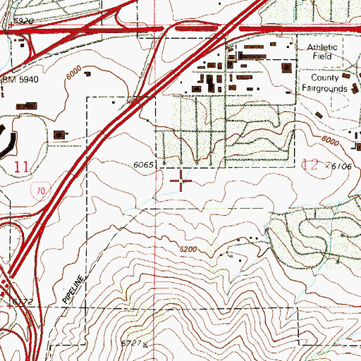 Topographic Map of Estates Park, CO