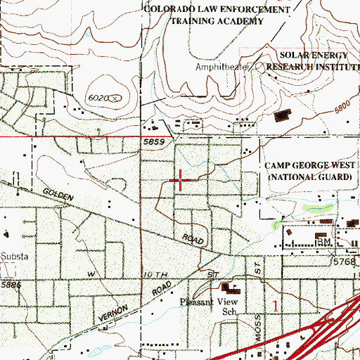 Topographic Map of Crestview Villa, CO