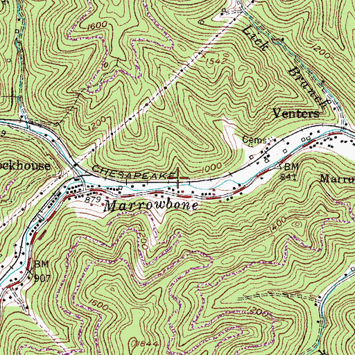 Topographic Map of Orchard Hollow, KY