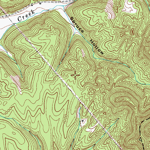 Topographic Map of Sand Mountain, KY
