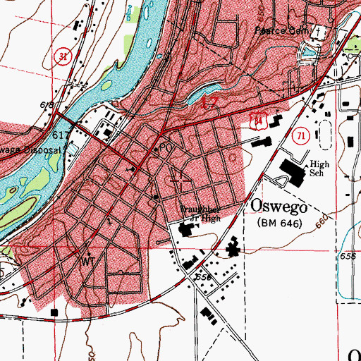 Topographic Map of Heritage Park, IL