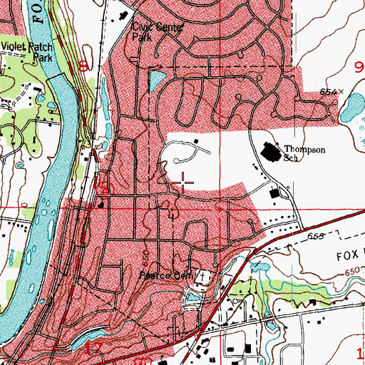 Topographic Map of Northampton Park, IL