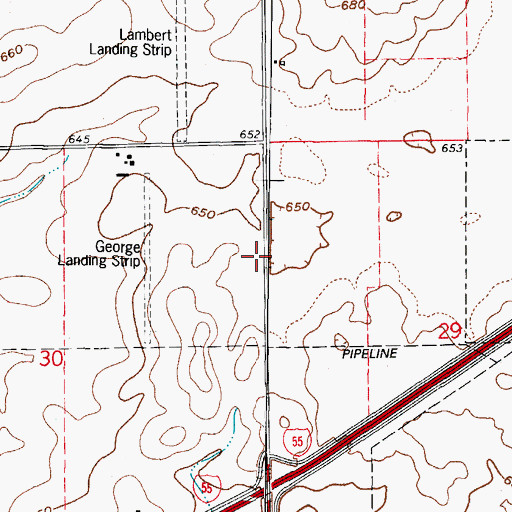 Topographic Map of Carlow Corporate Center, IL