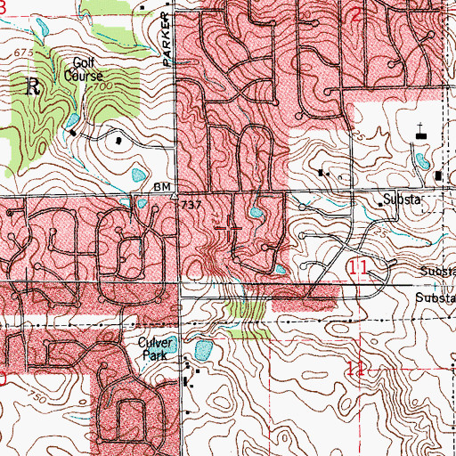 Topographic Map of Dawn Wood, IL
