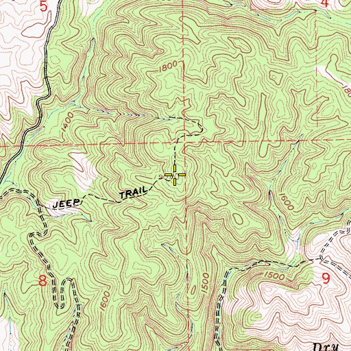 Topographic Map of Trembath Mountain, CA