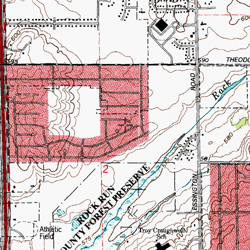 Topographic Map of Autumn Lake Estates, IL