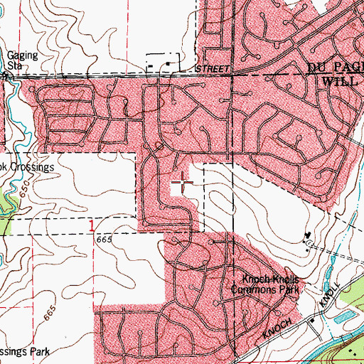 Topographic Map of Prairie Ridge, IL