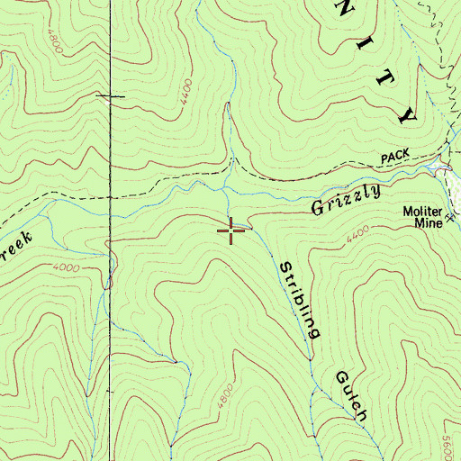 Topographic Map of Stribling Gulch, CA