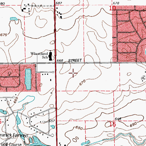 Topographic Map of Crestview Knolls, IL