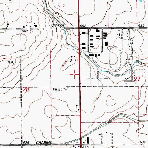 Topographic Map of Heritage Meadows, IL