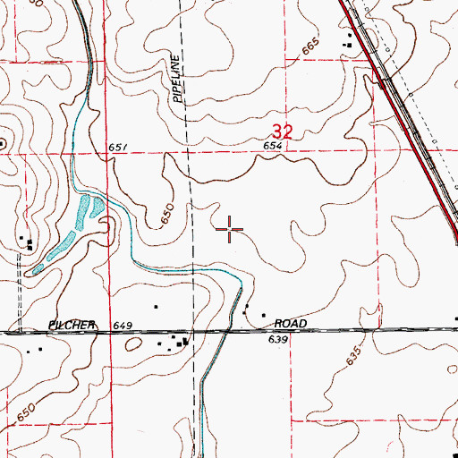 Topographic Map of Walkers Grove, IL