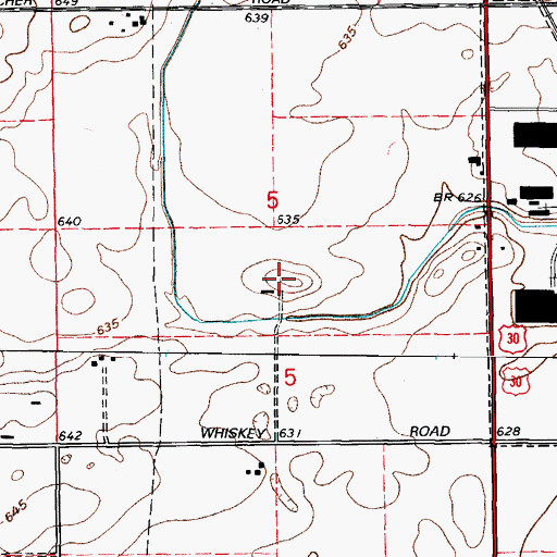 Topographic Map of Prairie Knoll, IL