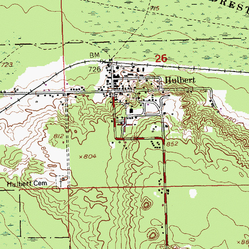 Topographic Map of American Legion Campground, MI