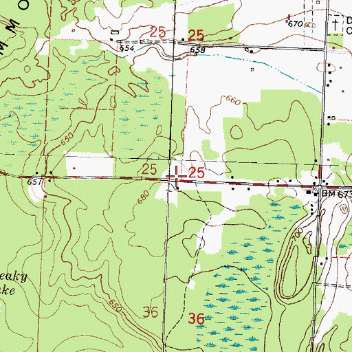Topographic Map of Drummond Island Lutheran Church, MI