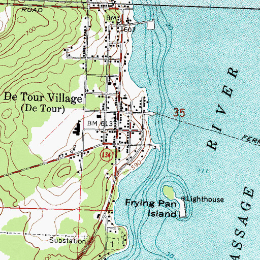 Topographic Map of Redeemer Evangelical Lutheran Church, MI