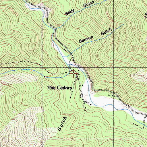 Topographic Map of Sugar Pine Creek, CA
