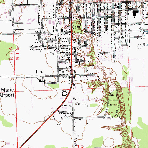 Topographic Map of Saint Barnabas Lutheran Church, MI