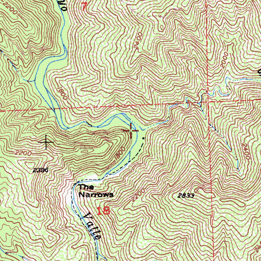 Topographic Map of Sulphur Gulch, CA