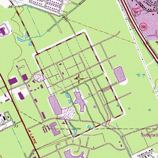 Topographic Map of Oyster Point of Newport News, VA