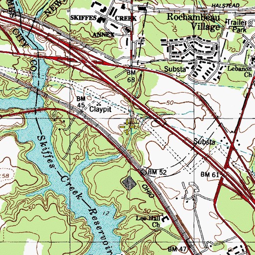 Topographic Map of Carlton Industrial Park, VA