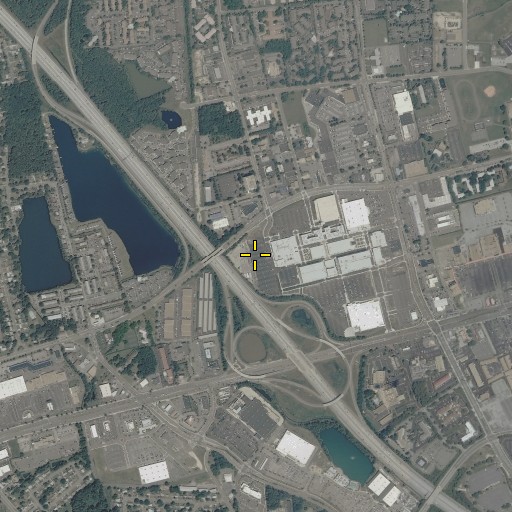Aerial/Satellite Image of Coliseum Specialty Shops Shopping Center, VA