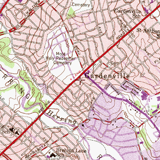 Topographic Map of Apostolic Church of Baltimore, MD