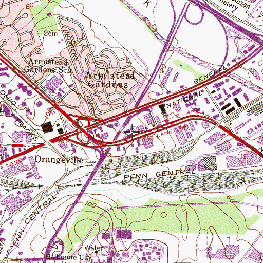 Topographic Map of Bilingual Christian Church, MD