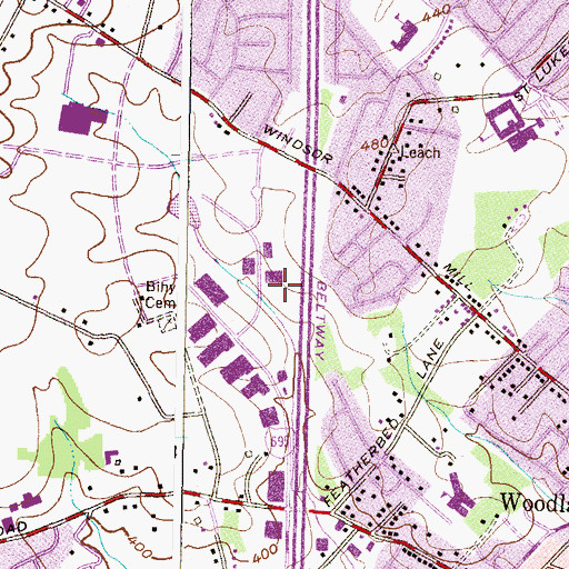Topographic Map of Florence Bertell Academy, MD