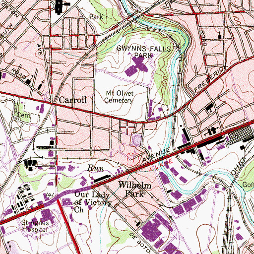 Topographic Map of Academy of Success, MD