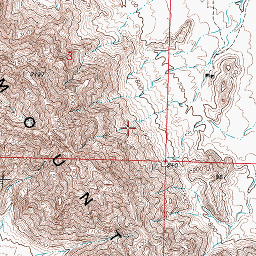 Topographic Map of Red Cross Mine, AZ