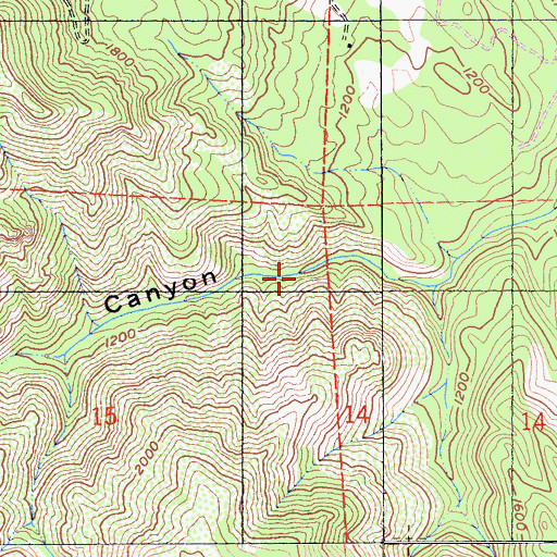 Topographic Map of Swartz Canyon, CA