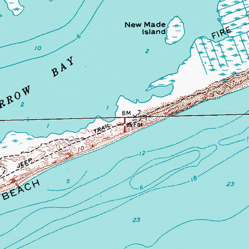 Topographic Map of Forge River Life Saving Station (historical), NY