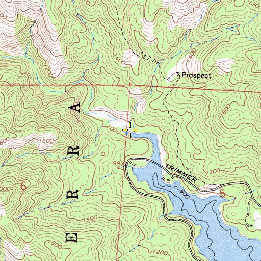 Topographic Map of Sycamore Creek, CA