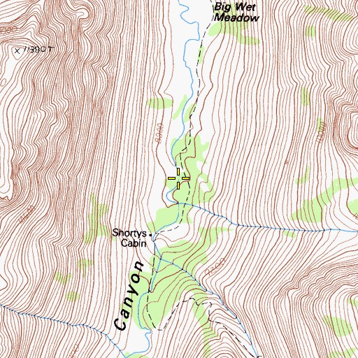 Topographic Map of Table Creek, CA