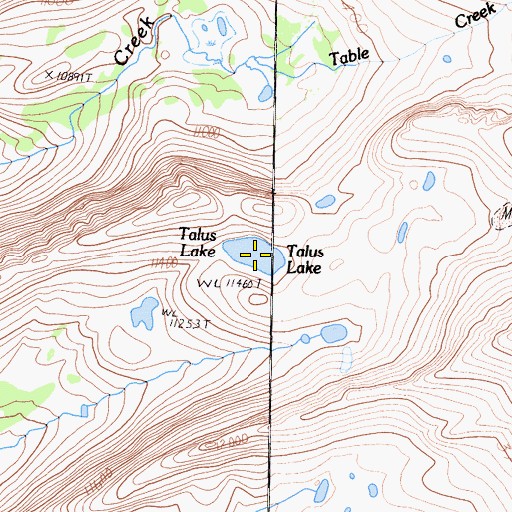 Topographic Map of Talus Lake, CA