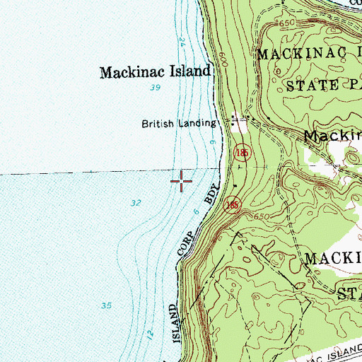 Topographic Map of Maniboajo Bay, MI