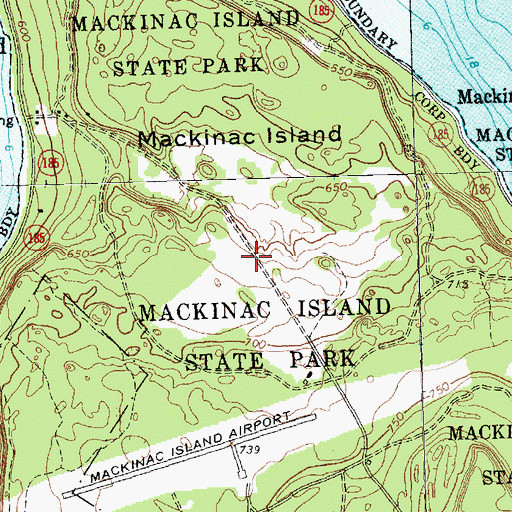 Topographic Map of Wawashkamo Golf Club, MI