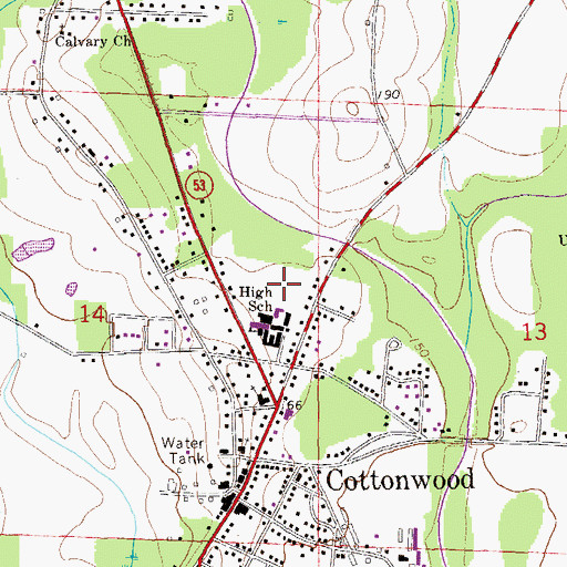 Topographic Map of Hicks Field, AL