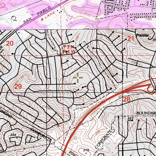 Topographic Map of Tara Hills Elementary School, CA