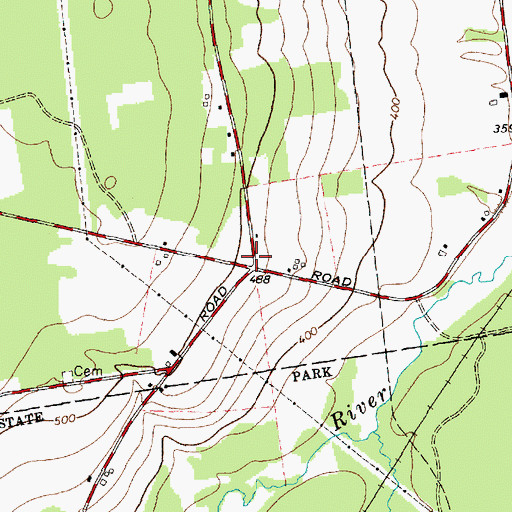 Topographic Map of Calkins School (historical), NY