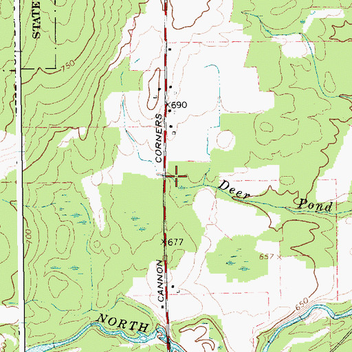 Topographic Map of Deer Pond (historical), NY