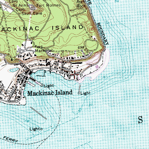 Topographic Map of Mission Church, MI