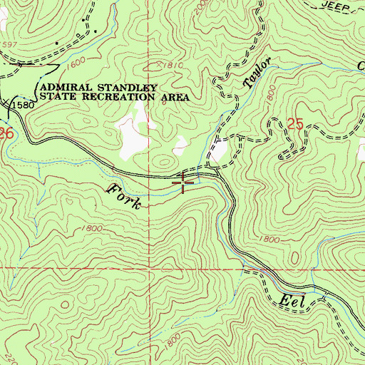 Topographic Map of Taylor Creek, CA