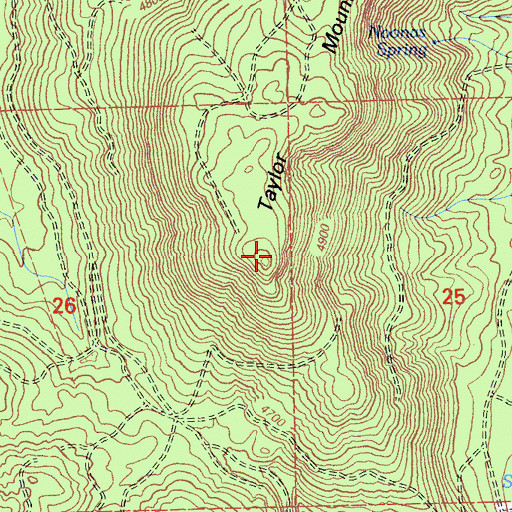 Topographic Map of Taylor Mountain, CA