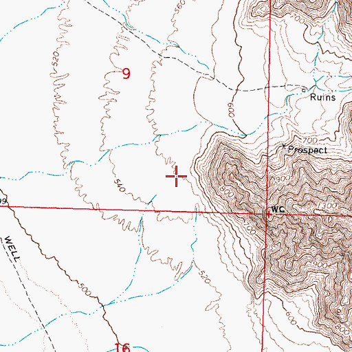 Topographic Map of Tavasci Mine, AZ