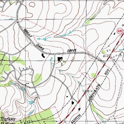 Topographic Map of The Church of Jesus Christ of Latter Day Saints, TX