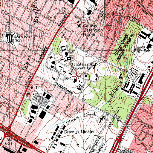 Topographic Map of Sorin Hall, TX