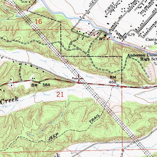 Topographic Map of Telephone Gulch, CA