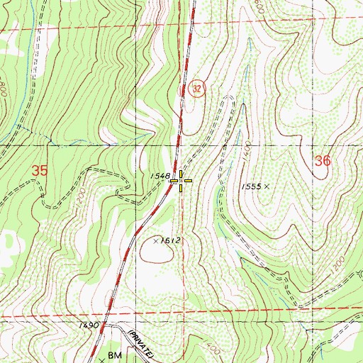 Topographic Map of Tenmile House, CA