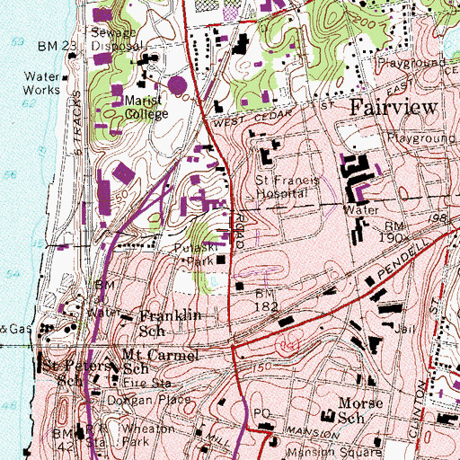 Topographic Map of Mid-Hudson Workshop For The Disabled, NY